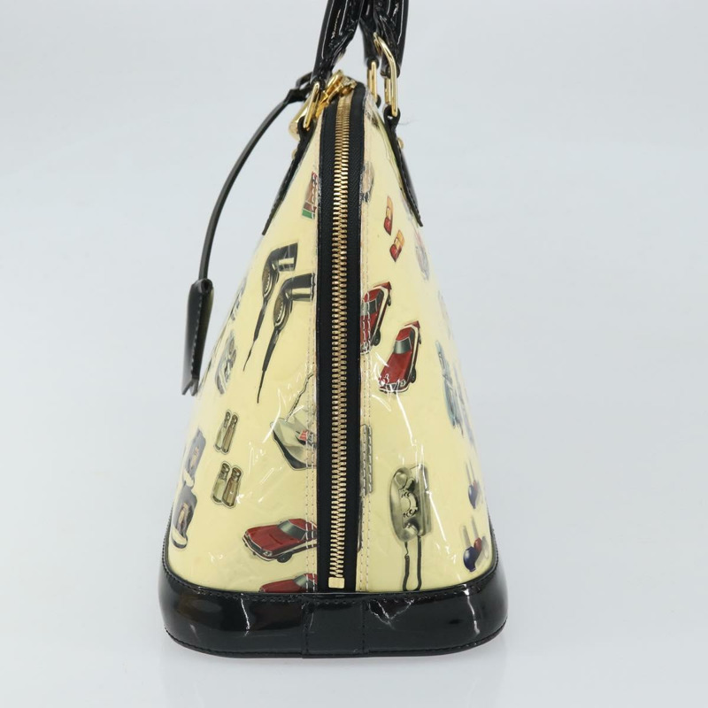 【日本直送】路易威登 Vernis 貼紙印花 Alma PM 手提包 白色 M50466 LV 正品 171045-3