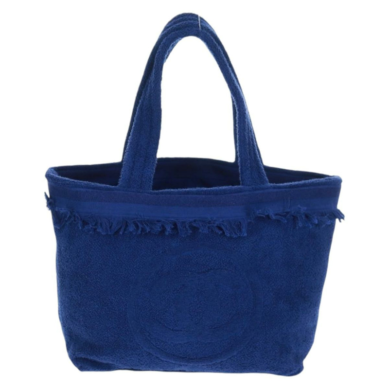 【日本直送】香奈兒 Decacoco 沙灘包手提包 藍色 CC 正品 BA9644SAV-1