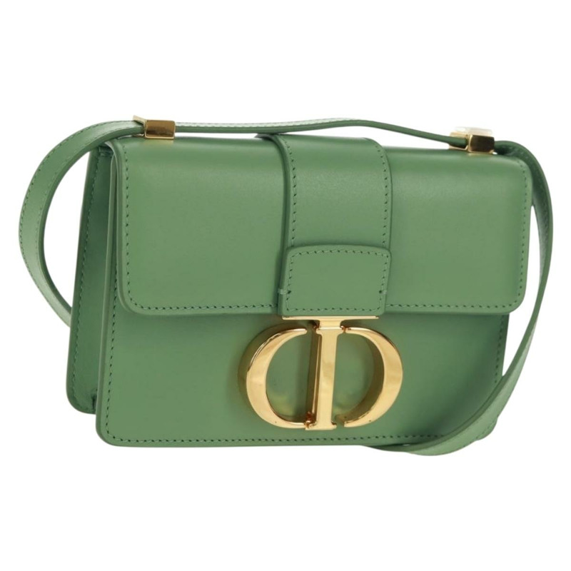 【日本直送】Christian Dior Micro 30 Montaigne 包，金色/綠色皮革，正品 BA9641SAM-0