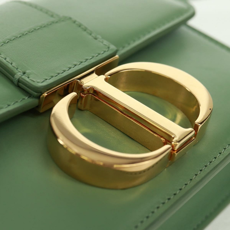 【日本直送】Christian Dior Micro 30 Montaigne 包，金色/綠色皮革，正品 BA9641SAM-18