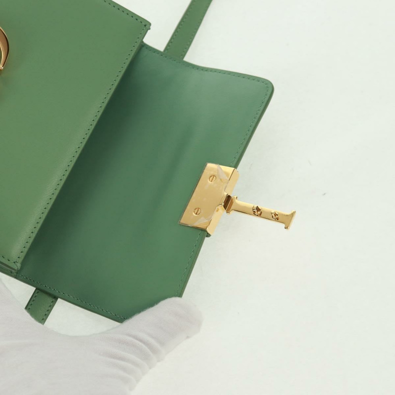 【日本直送】Christian Dior Micro 30 Montaigne 包，金色/綠色皮革，正品 BA9641SAM-19