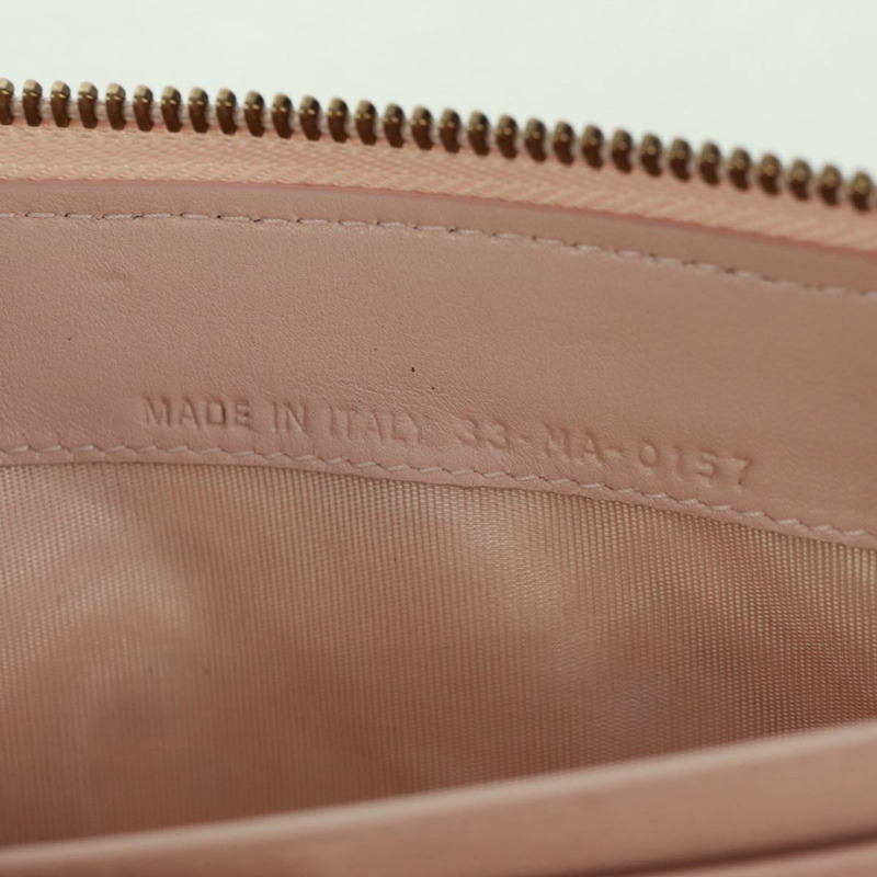 【日本直送】Christian Dior Cannage 鉚釘長款皮夾，羊皮材質，粉金色，正品編號 169933M-10