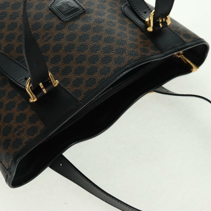 【日本直送】CELINE Macadam帆布托特包 PVC皮革 黑色金色 Auth am10664V-5