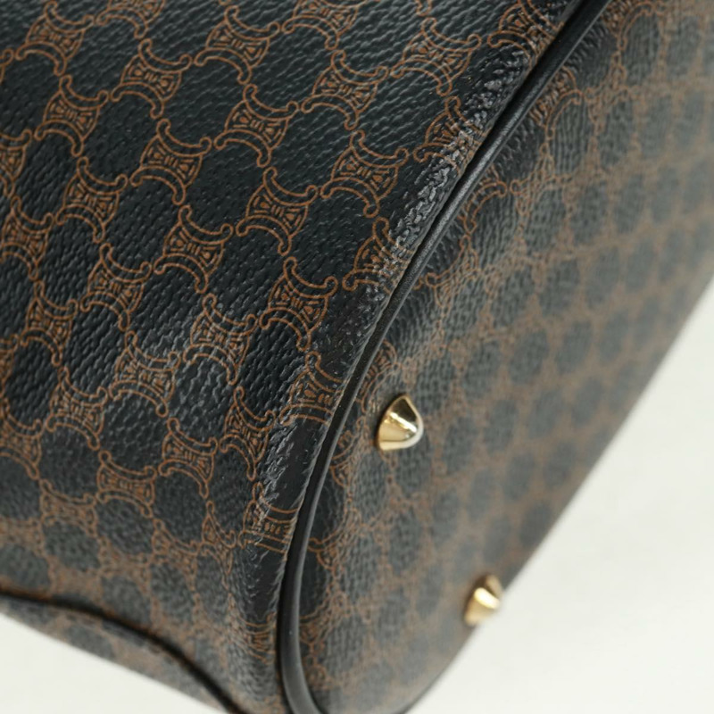 【日本直送】CELINE Macadam帆布托特包 PVC皮革 黑色金色 Auth am10664V-15