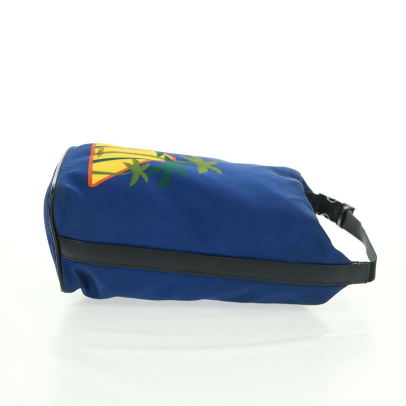 【日本直送】PRADA 尼龍雙肩包，藍銀色，正品，貨號 161702M-3