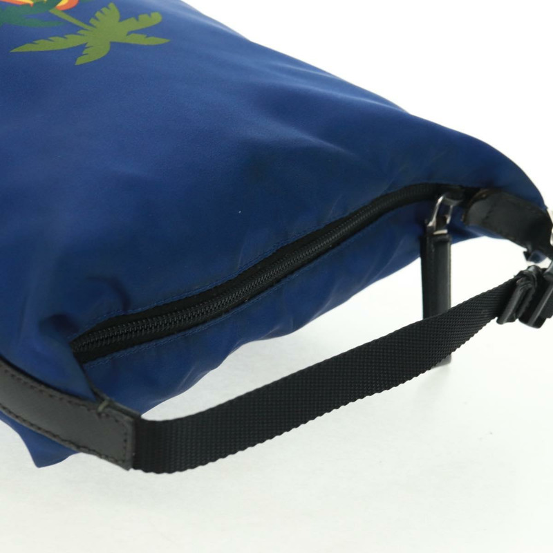 【日本直送】PRADA 尼龍雙肩包，藍銀色，正品，貨號 161702M-5
