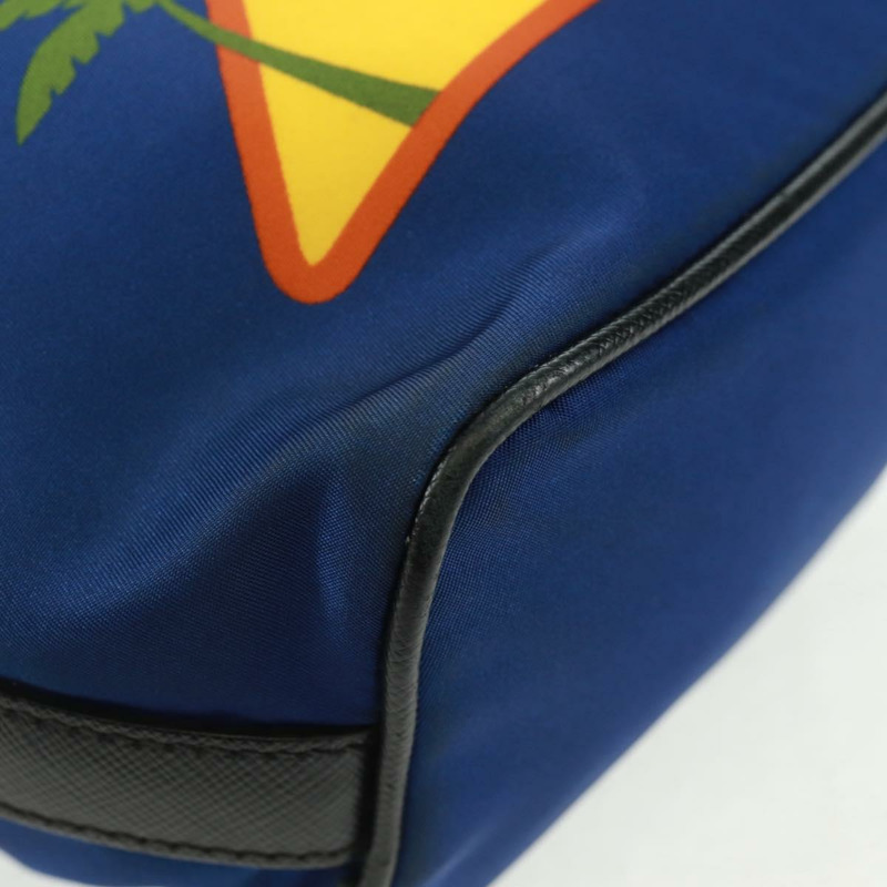 【日本直送】PRADA 尼龍雙肩包，藍銀色，正品，貨號 161702M-14