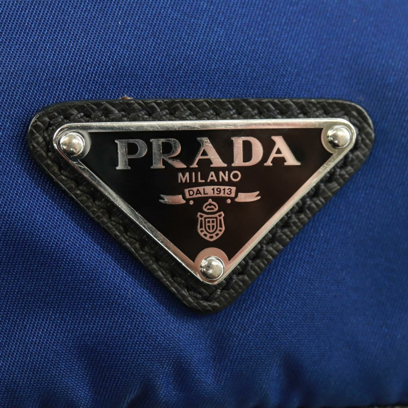 【日本直送】PRADA 尼龍雙肩包，藍銀色，正品，貨號 161702M-18