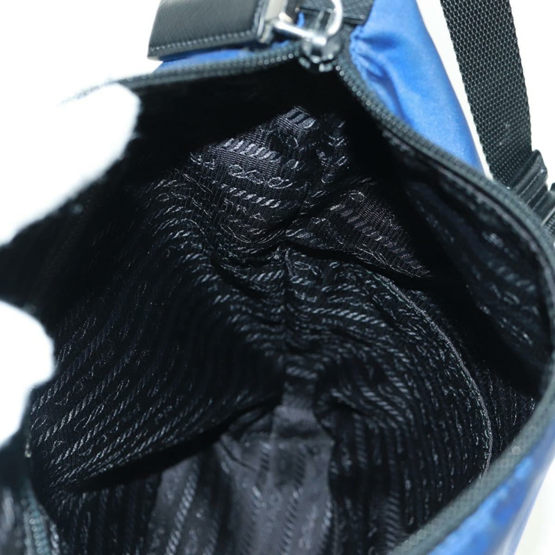 【日本直送】PRADA 尼龍雙肩包，藍銀色，正品，貨號 161702M-22