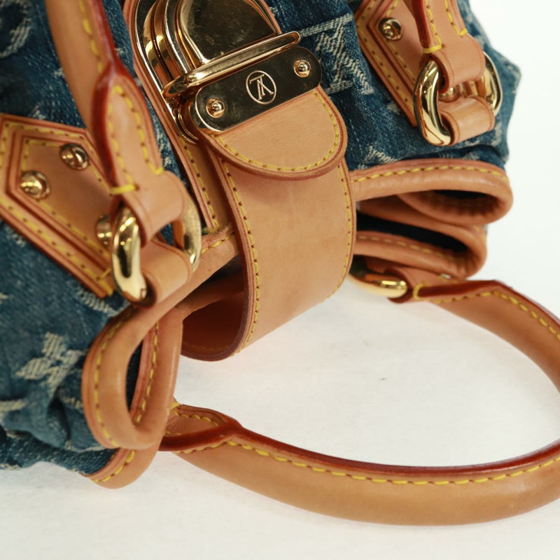 【日本直送】路易威登 Monogram Denim Preity 手提包 藍色 M95020 LV 正品 161333SAV-6