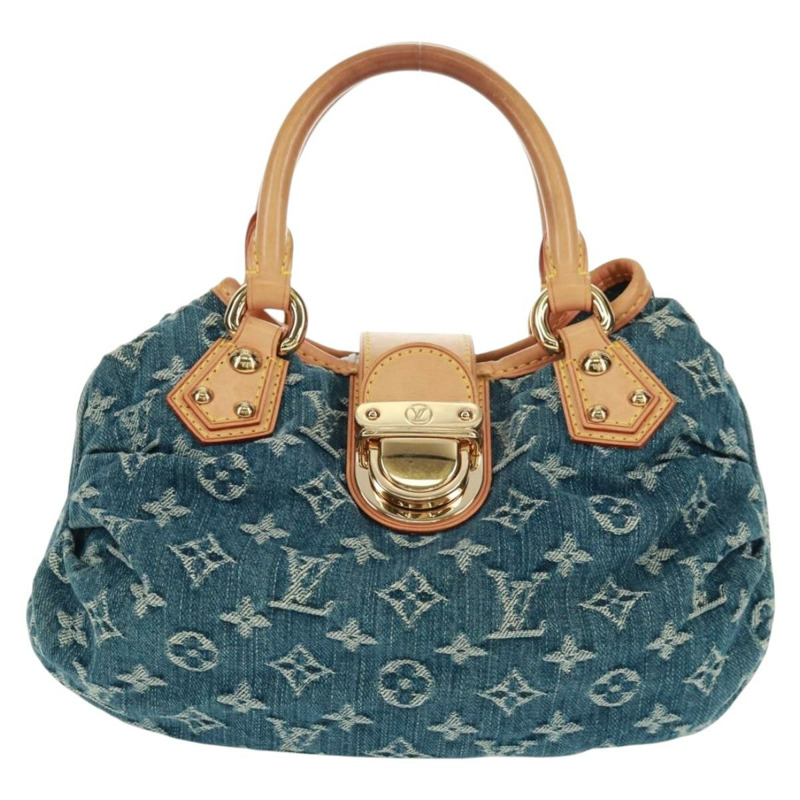 【日本直送】路易威登 Monogram Denim Preity 手提包 藍色 M95020 LV 正品 161333SAV-12
