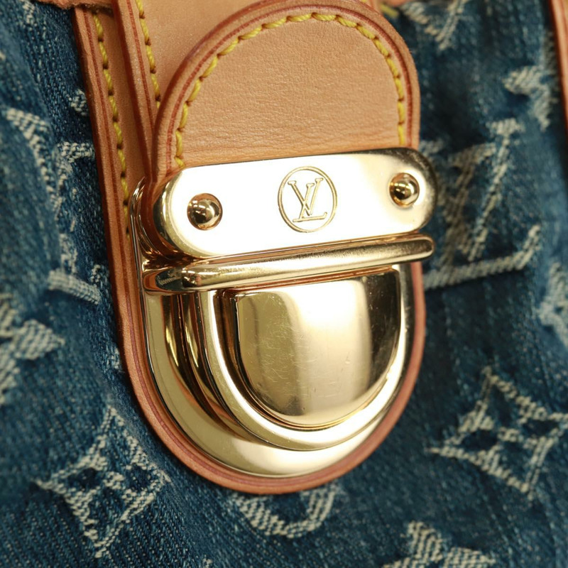 【日本直送】路易威登 Monogram Denim Preity 手提包 藍色 M95020 LV 正品 161333SAV-17