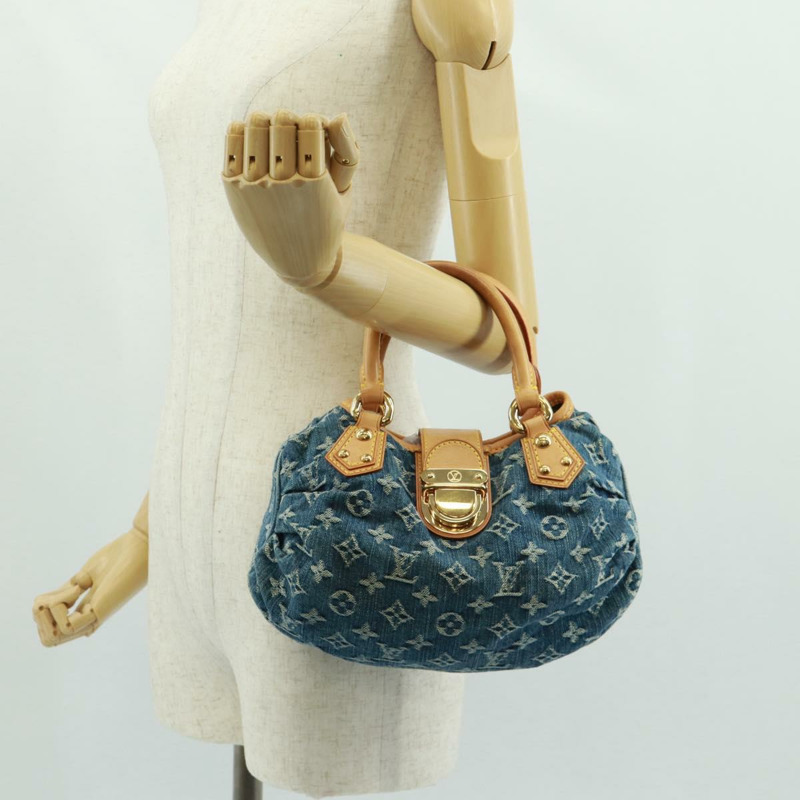 【日本直送】路易威登 Monogram Denim Preity 手提包 藍色 M95020 LV 正品 161333SAV-23