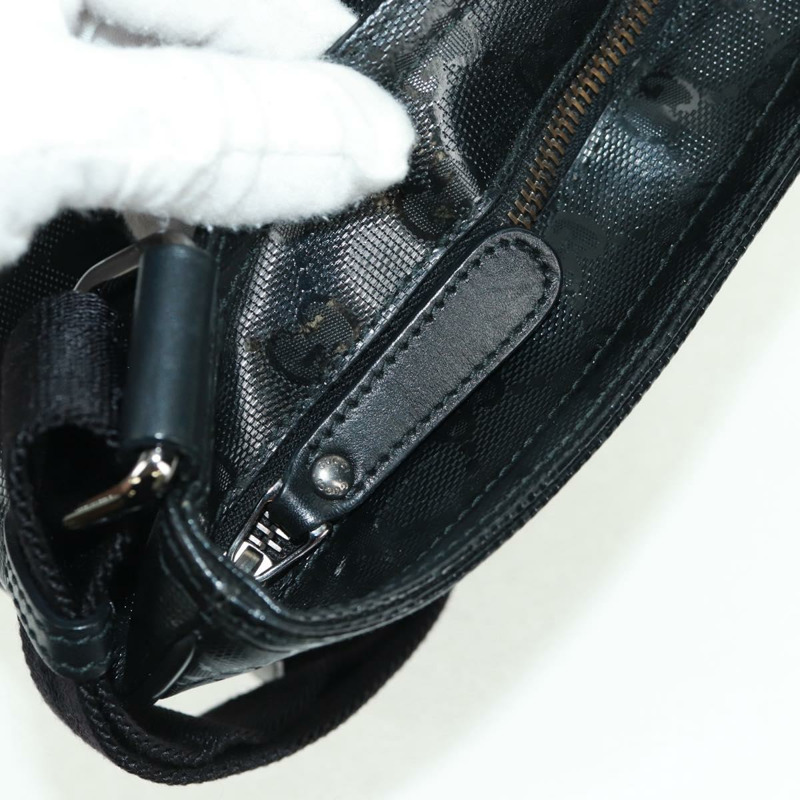 【日本直送】GUCCI GG Implementation 單肩包 PVC 黑色 295257 Auth am10685V-8