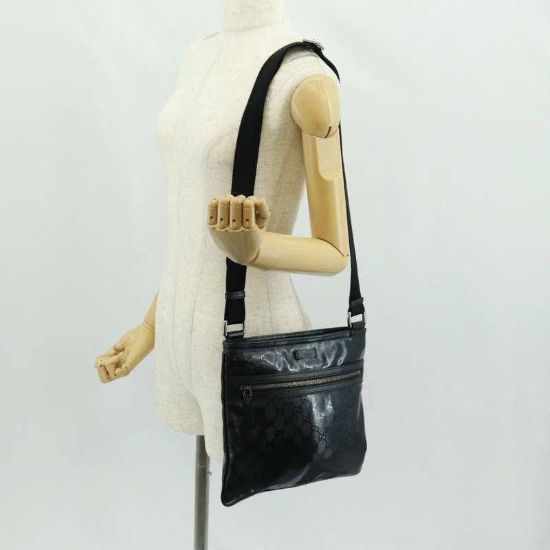 【日本直送】GUCCI GG Implementation 單肩包 PVC 黑色 295257 Auth am10685V-25