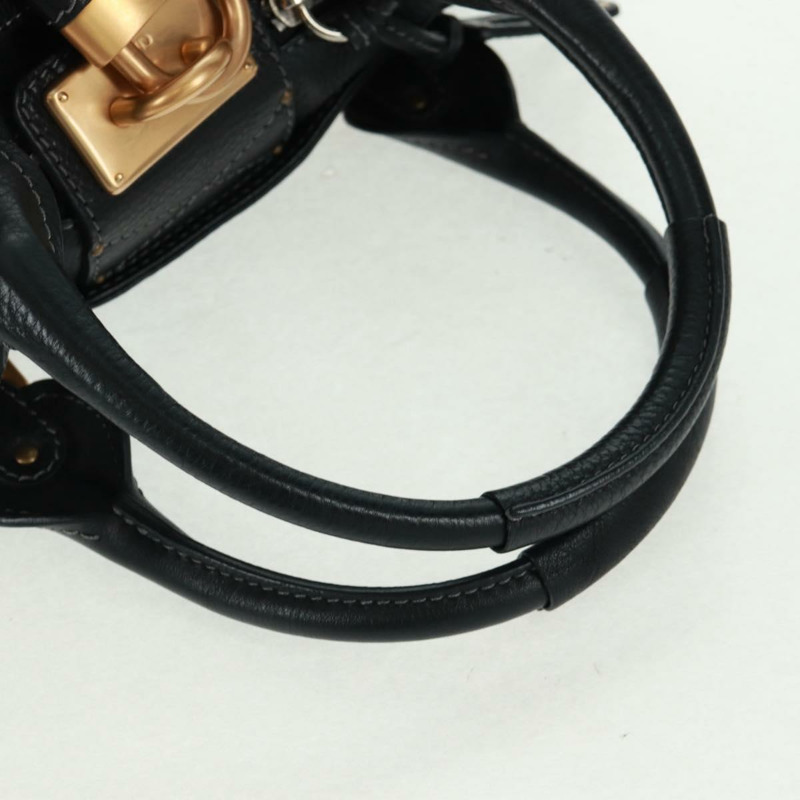【日本直送】Chloe Paddington 手提包，黑色金色銀色真皮款，正品 am10719SV-6