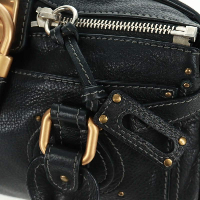 【日本直送】Chloe Paddington 手提包，黑色金色銀色真皮款，正品 am10719SV-18