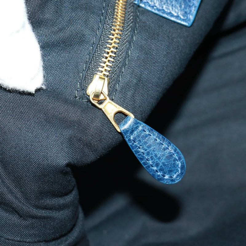 【日本直送】BALENCIAGA Giant Town 手提包 皮革 2way Blue Gold Auth am10713SAV-23