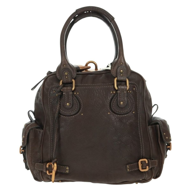 【日本直送】Chloe Paddington 手提包，皮革材質，深棕色/金色/銀色，正品 am10709V-12