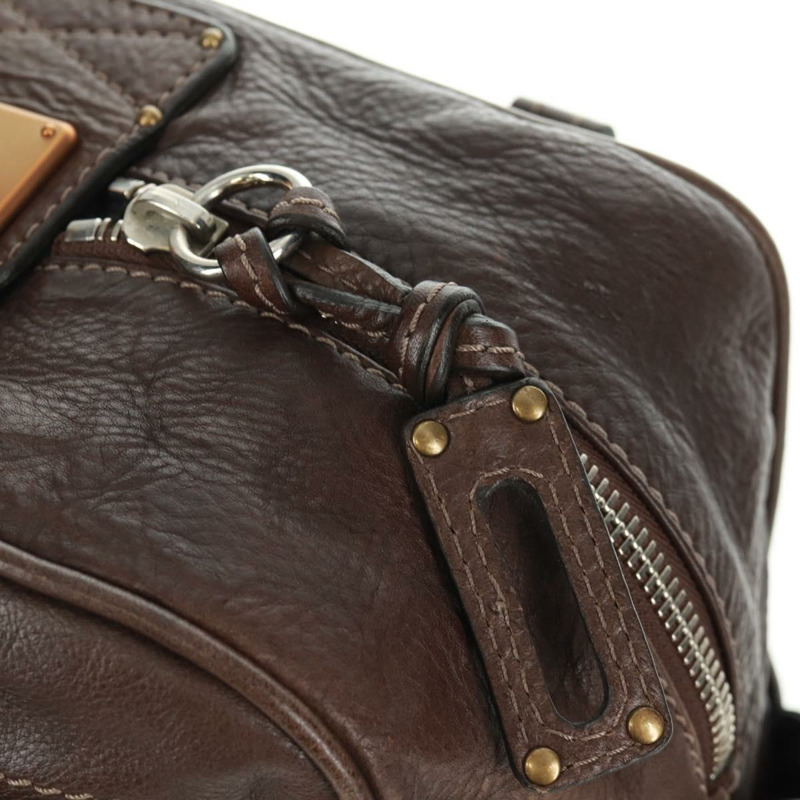 【日本直送】Chloe Paddington 手提包，皮革材質，深棕色/金色/銀色，正品 am10709V-18