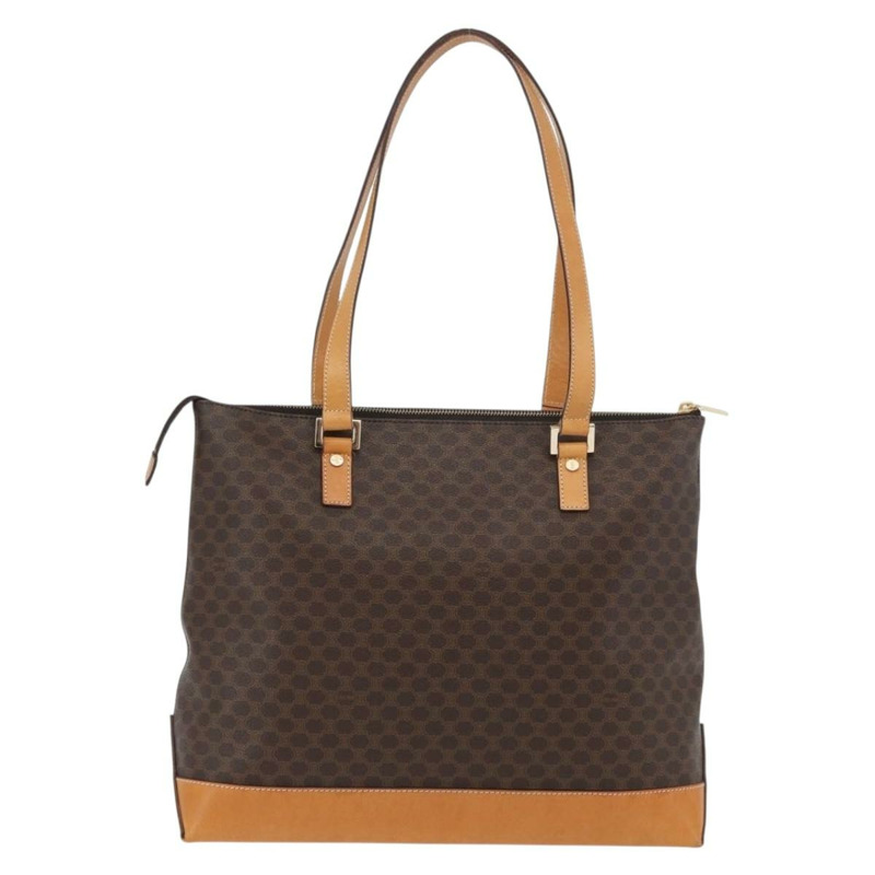 【日本直送】CELINE Macadam帆布托特包 PVC皮革 棕色金色 正品 am10783V-1