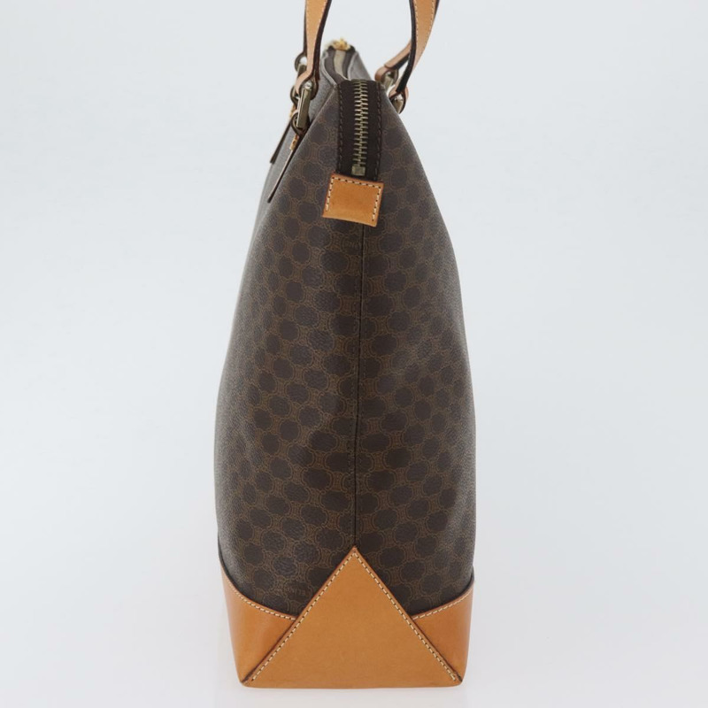 【日本直送】CELINE Macadam帆布托特包 PVC皮革 棕色金色 正品 am10783V-2