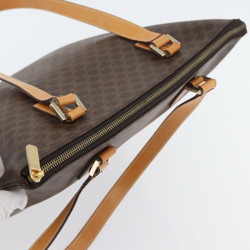 【日本直送】CELINE Macadam帆布托特包 PVC皮革 棕色金色 正品 am10783V-5