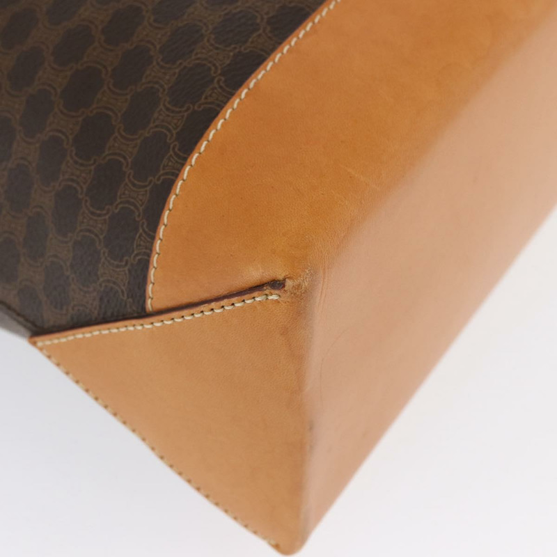 【日本直送】CELINE Macadam帆布托特包 PVC皮革 棕色金色 正品 am10783V-8