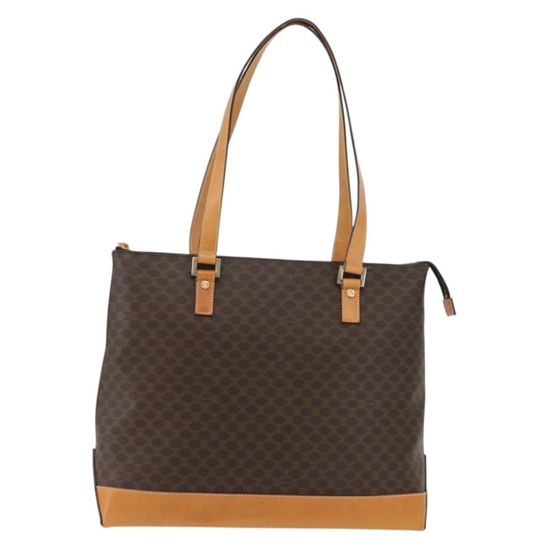 【日本直送】CELINE Macadam帆布托特包 PVC皮革 棕色金色 正品 am10783V-12