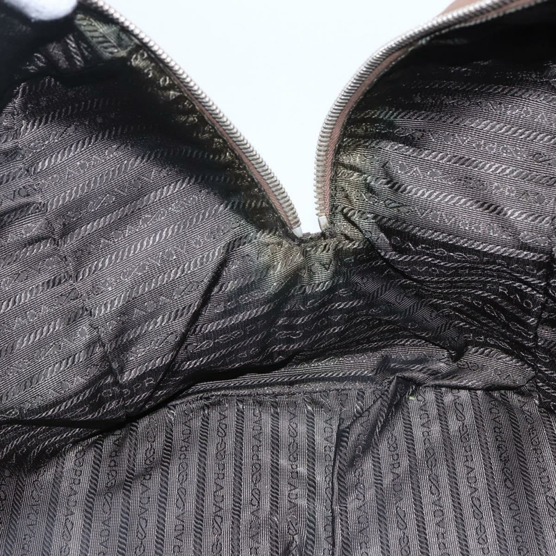 【日本直送】PRADA 波士頓包 Safiano 皮革 棕色 銀色 正品 am10770V-22