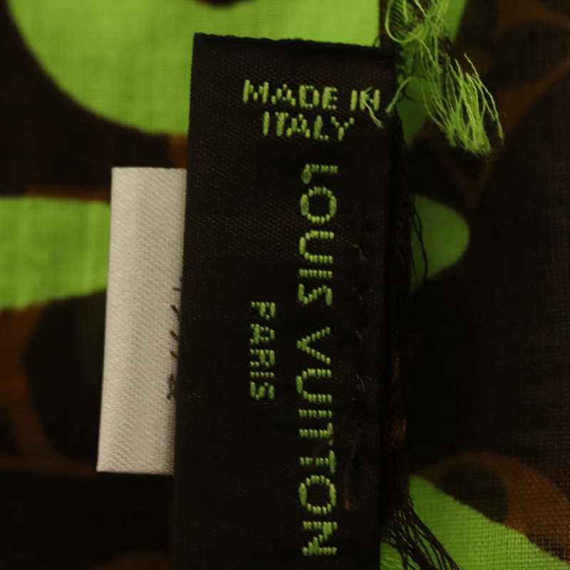 【日本直送】路易威登 Monogram Graffiti 圍巾 綠色 LV 正品 am10736SV-13