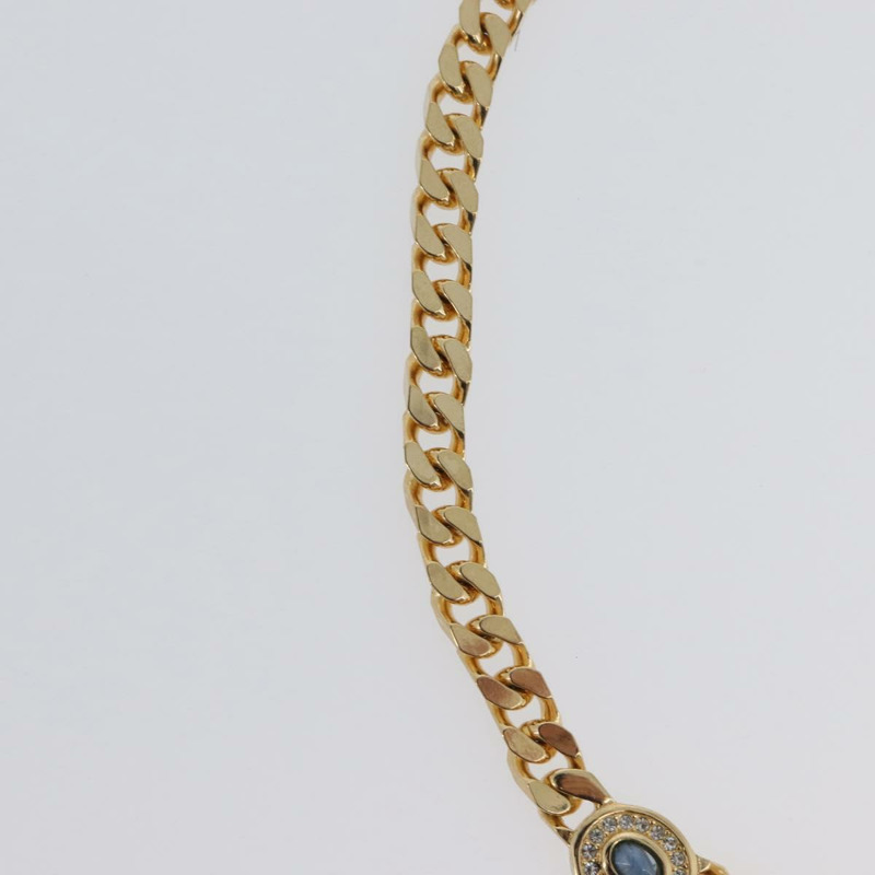 【日本直送】Christian Dior 彩色水鑽項鍊 金屬 2 件組 金色 Auth am10776V-4