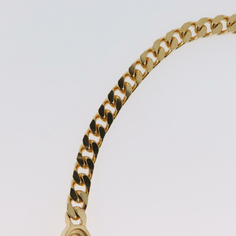 【日本直送】Christian Dior 彩色水鑽項鍊 金屬 2 件組 金色 Auth am10776V-12