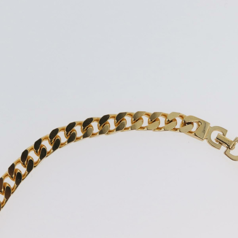 【日本直送】Christian Dior 彩色水鑽項鍊 金屬 2 件組 金色 Auth am10776V-14