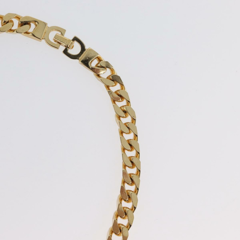 【日本直送】Christian Dior 彩色水鑽項鍊 金屬 2 件組 金色 Auth am10776V-15