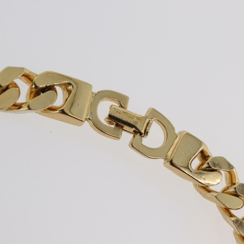 【日本直送】Christian Dior 彩色水鑽項鍊 金屬 2 件組 金色 Auth am10776V-16