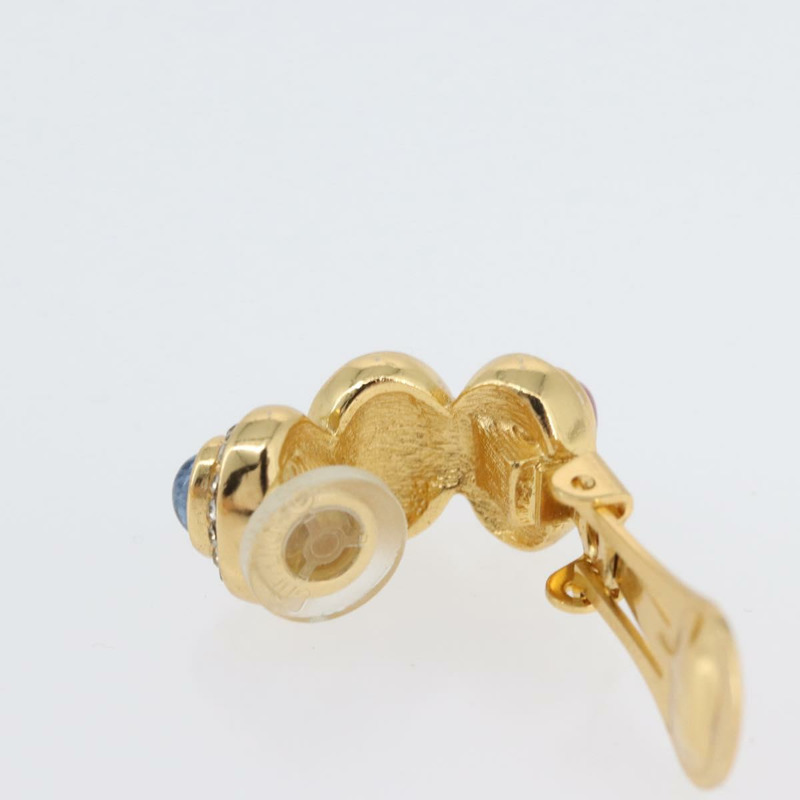 【日本直送】Christian Dior 彩色水鑽項鍊 金屬 2 件組 金色 Auth am10776V-24