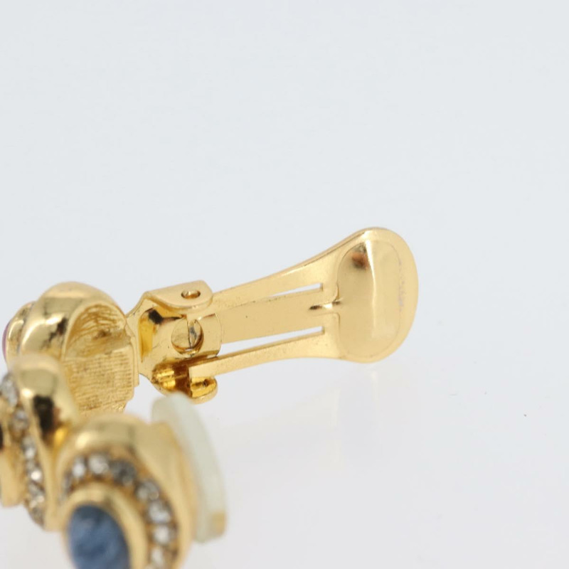 【日本直送】Christian Dior 彩色水鑽項鍊 金屬 2 件組 金色 Auth am10776V-25