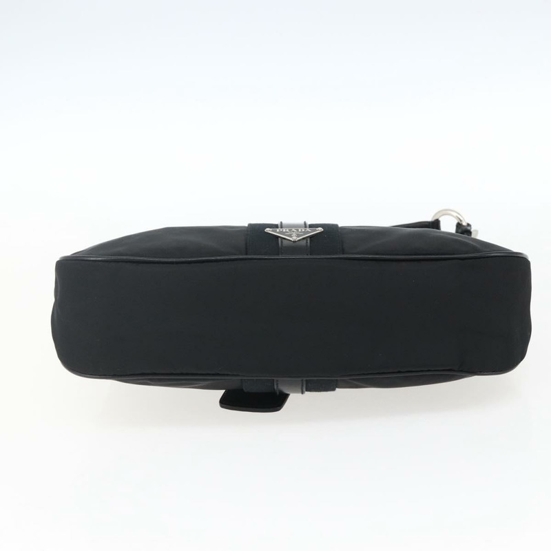 【日本直送】PRADA 尼龍皮革手提包 黑色 銀色 BR3043 正品 am10754SAV-4