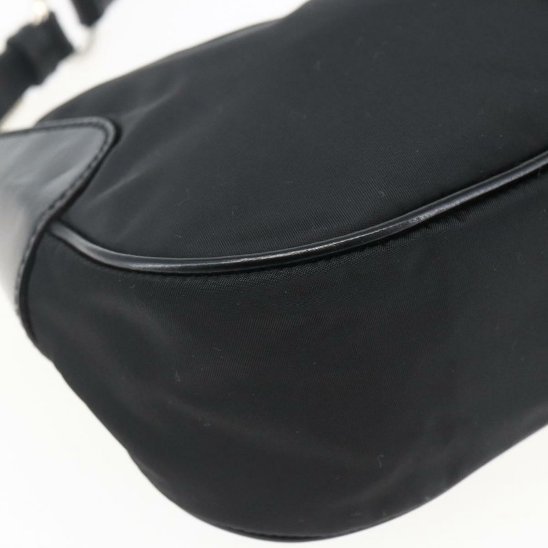 【日本直送】PRADA 尼龍皮革手提包 黑色 銀色 BR3043 正品 am10754SAV-14