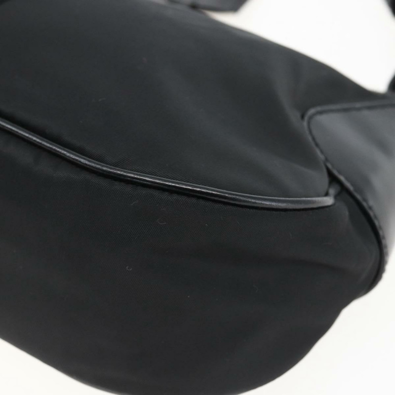 【日本直送】PRADA 尼龍皮革手提包 黑色 銀色 BR3043 正品 am10754SAV-15