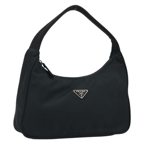 PRADA 手提包 尼龍 黑色 銀色 正品 fm5139V