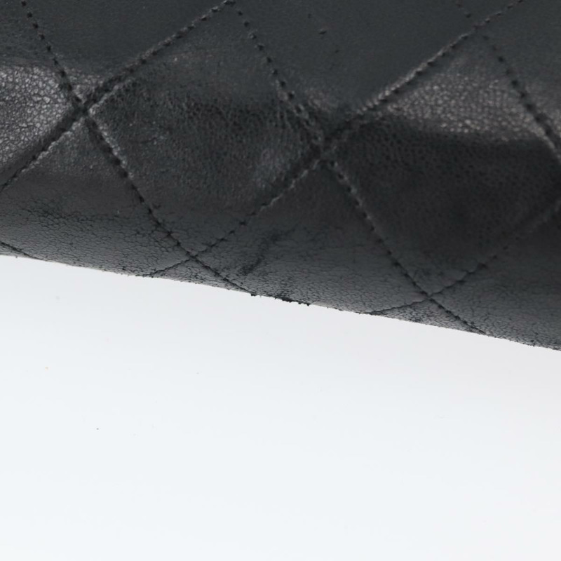 【日本直送】香奈兒鏈條雙蓋絎縫23包，羊皮材質，黑色金色雙C標誌，正品 ka2295SAV-6