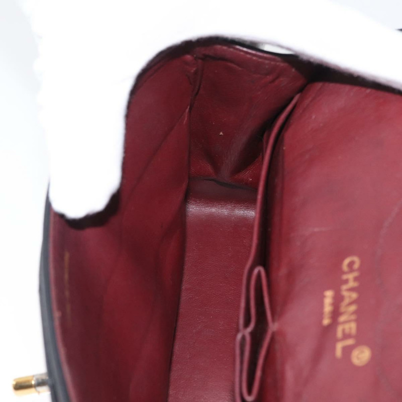 【日本直送】香奈兒鏈條雙蓋絎縫23包，羊皮材質，黑色金色雙C標誌，正品 ka2295SAV-29