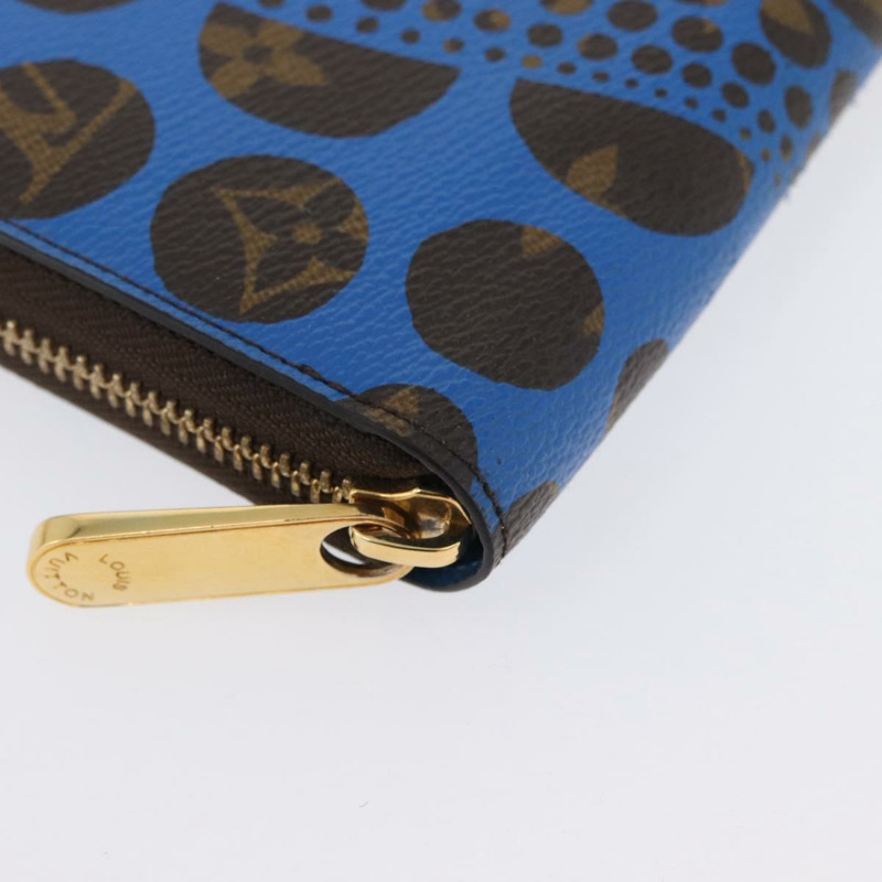 【日本直送】路易威登 Monogram Yayoi Kusama Zippy 錢包 藍色 M60448 LV Auth 168048SAV-6