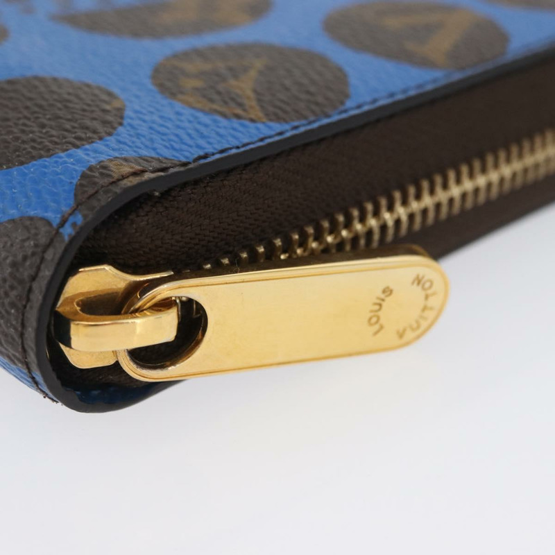 【日本直送】路易威登 Monogram Yayoi Kusama Zippy 錢包 藍色 M60448 LV Auth 168048SAV-7