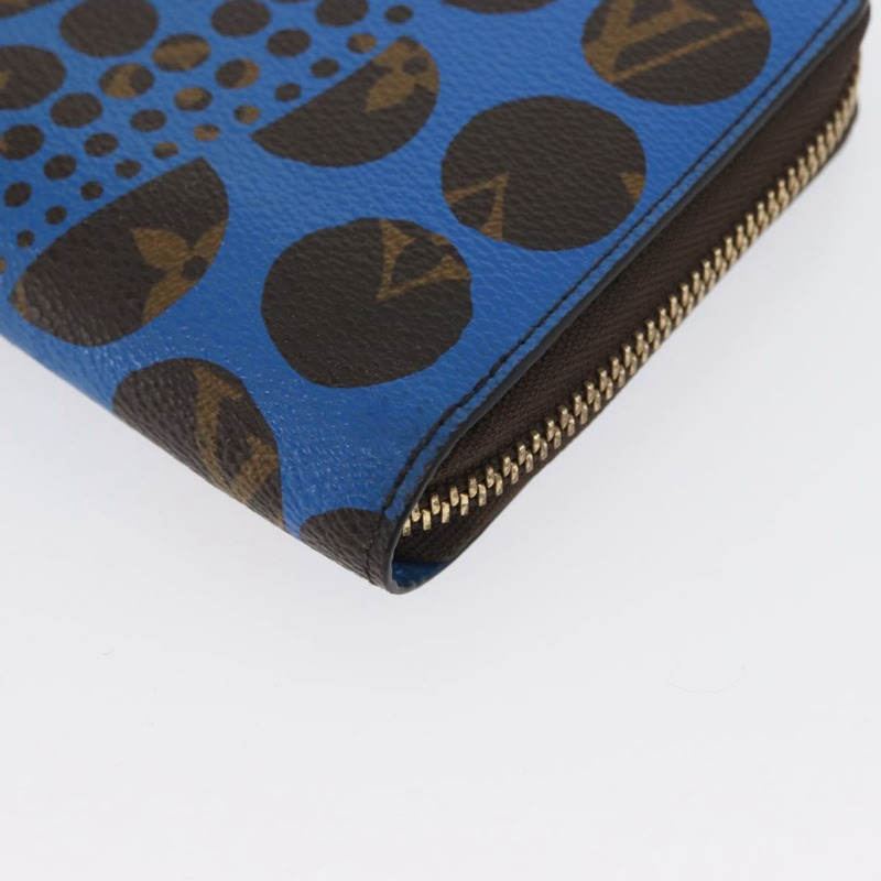 【日本直送】路易威登 Monogram Yayoi Kusama Zippy 錢包 藍色 M60448 LV Auth 168048SAV-13