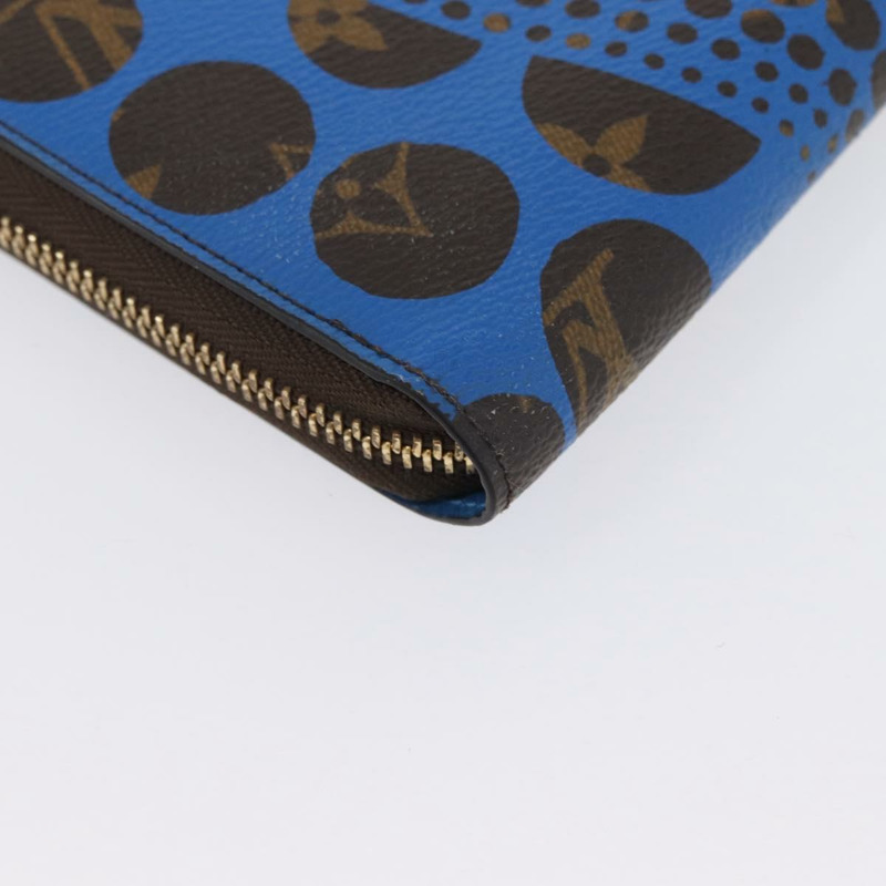 【日本直送】路易威登 Monogram Yayoi Kusama Zippy 錢包 藍色 M60448 LV Auth 168048SAV-14