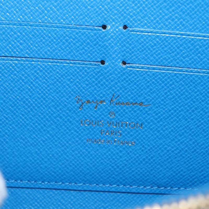 【日本直送】路易威登 Monogram Yayoi Kusama Zippy 錢包 藍色 M60448 LV Auth 168048SAV-16