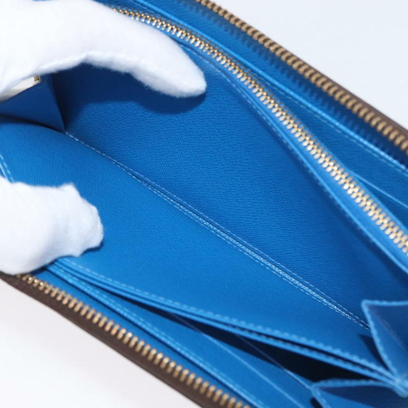 【日本直送】路易威登 Monogram Yayoi Kusama Zippy 錢包 藍色 M60448 LV Auth 168048SAV-19